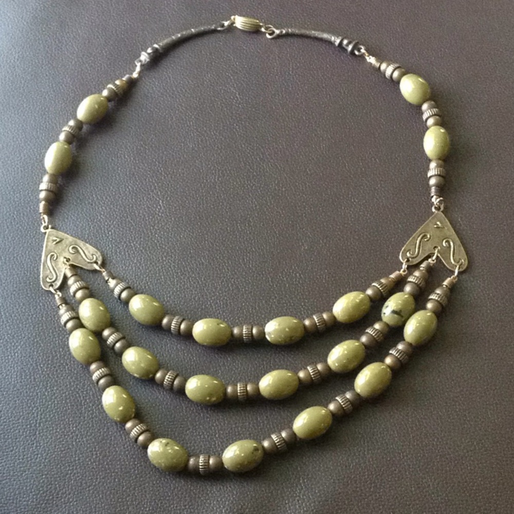 Bohemian statement necklace.